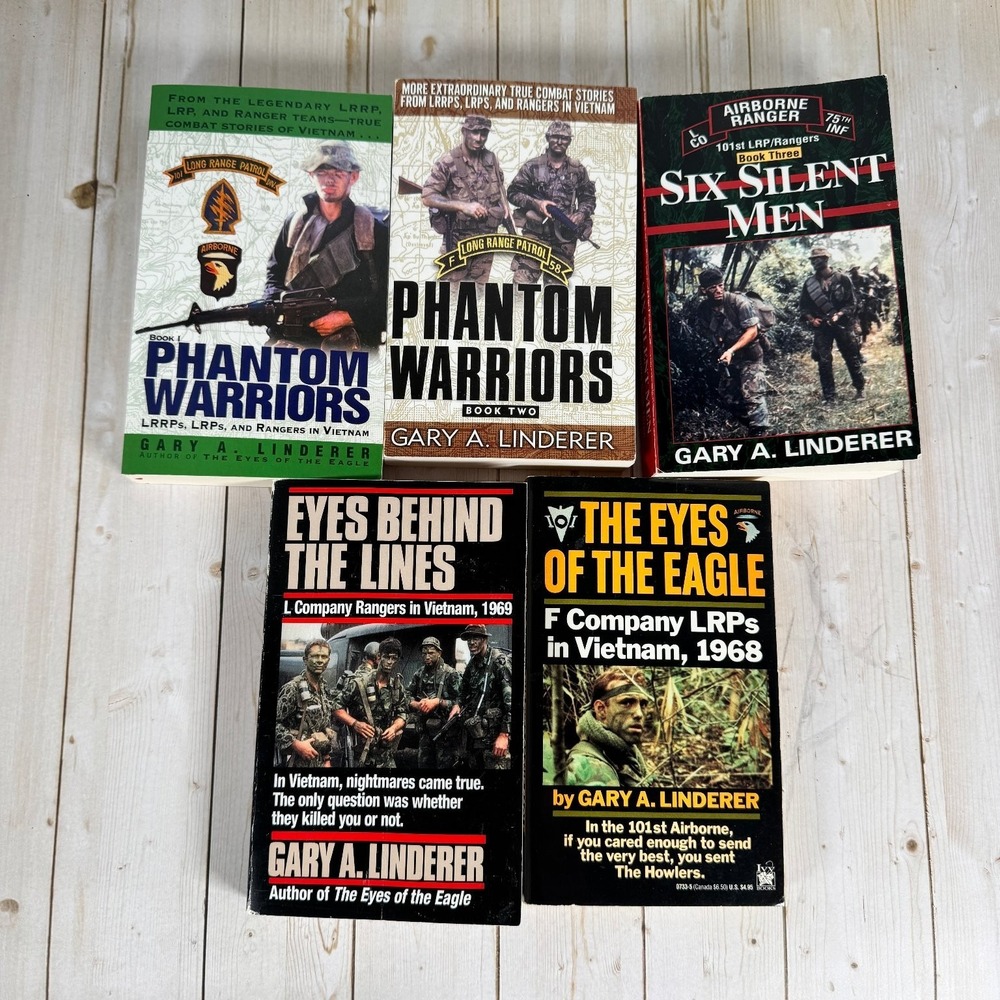 Vietnam War LRRP Ranger Book Lot 5pc Gary Linderer Phantom Warriors Recon